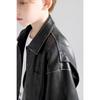 Mucmukn Kids' Vintage Distressed Quilted Leather Jacket
