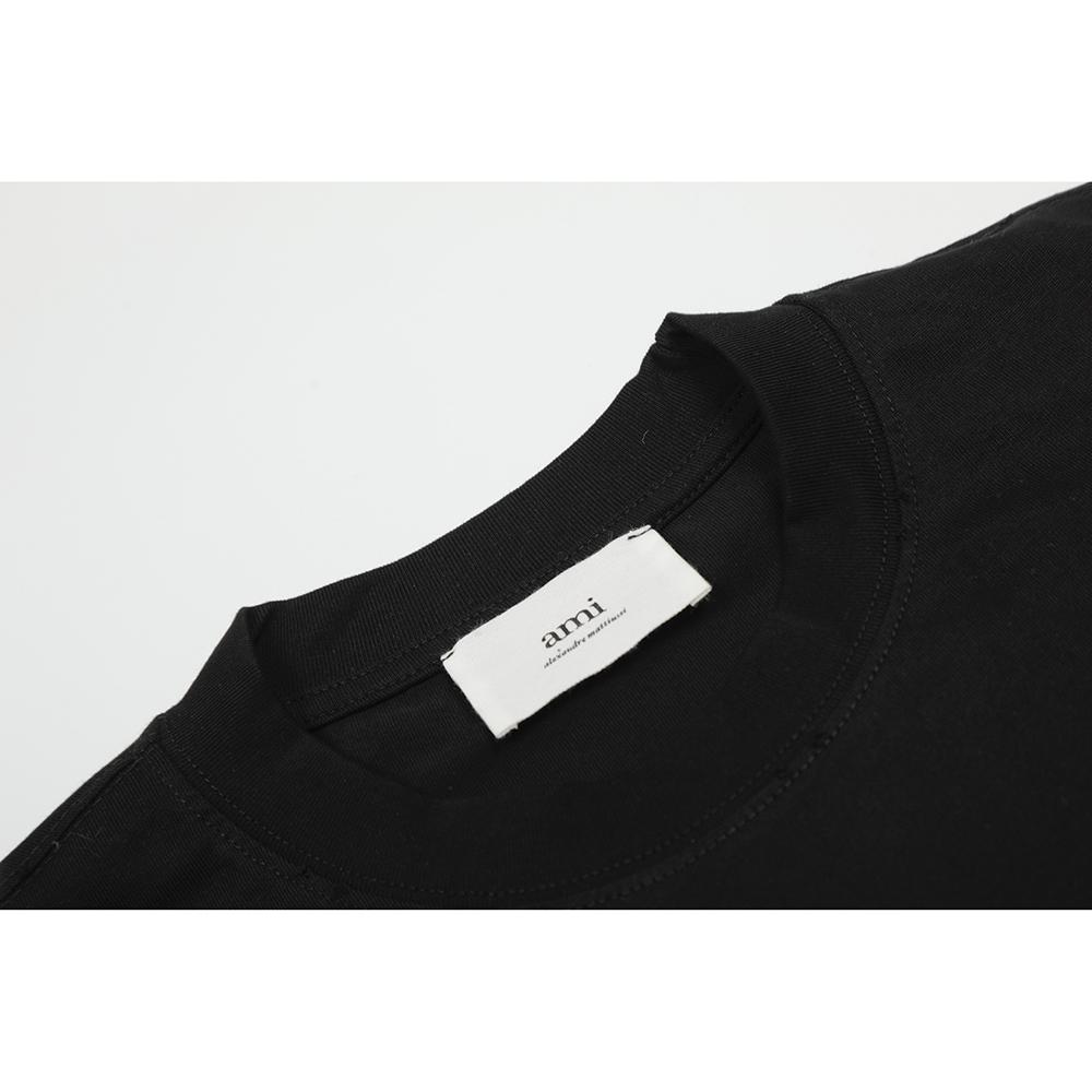 AMI 2025 Summer New Loose Plus Size Pure Cotton Printed Men's T-shirt