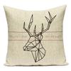 Geometric Home Pillowcase Animal Deer Car Nordic Home Decor Room Decoration Colorful Throw Pillows Custom Print Cushion Cover