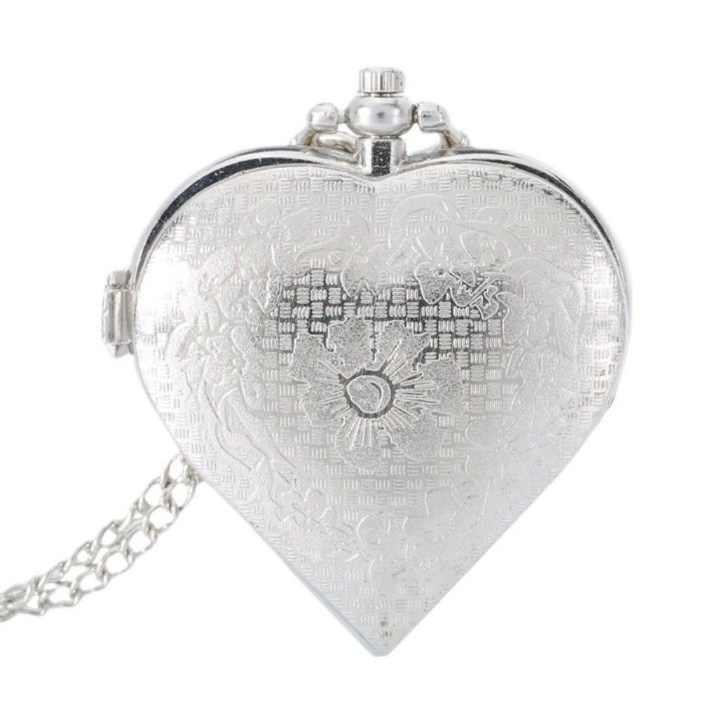 Herzförmige Halskette Uhr Quarz-Anhängeruhr Exquisite Taschenuhr Modeaccessoires