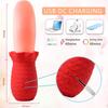 Realistic Licking Tongue Rose Vibrator Nipples Clitoral Stimulation G-spot Vibrator Adult Sex Toy for Women Female Masturbation