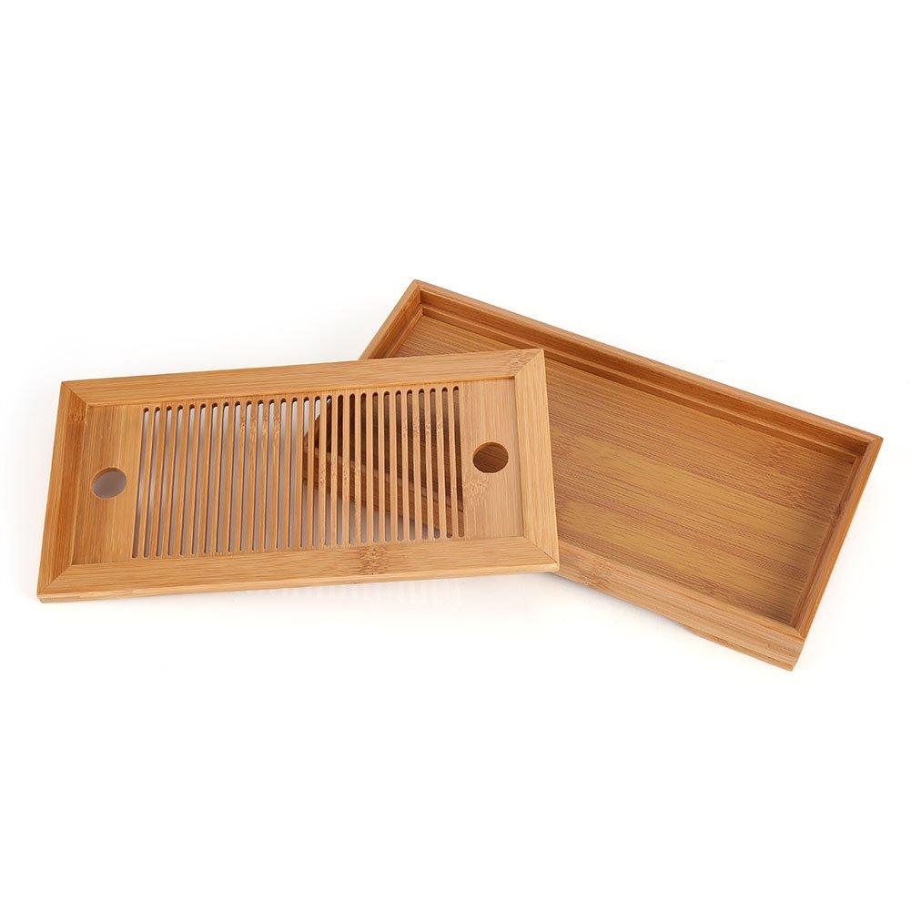 Acogedor Tea Tea Made of Stylish Tea Water Storage 27 14 3cm Tray, Plate, Board, Bamboo, Utensils, Type,