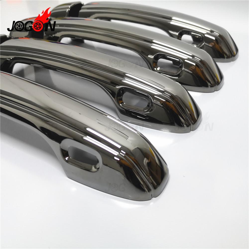 8pcs Advanced Plating Material Black Titanium Door Handle Cover Trim For Lexus LX570 LX 570 2016 2017 2018