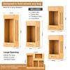 Ziploc Bag Storage Organizer, 4-Piece Sandwich Bag Organizer, Premium Bamboo Plastic Bag Organizer for Drawers, Perfect for Gallons, Quarts, Sandwiche