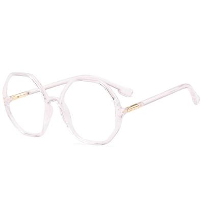 New Polygonal Plain Glasses Anti Blue Light Eyeglass Frame Retro Personality Large Fashion Eyeglasses for Women Men