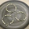 Geometric Style Handmade Pearl Bracelet With Colorful Crystals For Summer Gift Giving