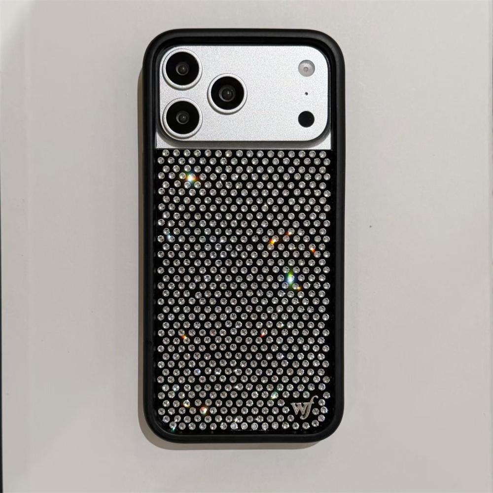 New Wildflower Diamond Pearl Phone Case for iPhone 17 Pro Max 16 Plus 17 Air 12 13 14 15 16 Cover 3D WF Cartoon Polka Dots Cover