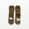 Cat's paw coral fleece socks women's medium tube socks autumn and winter thickened floor socks cute warm sleep socks Zhuji