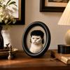 Vintage Oval with, Antique Decorative for Tabletop and Wall Display