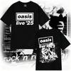 2025 Summer OASIS Live Tour Vintage T-shirt Men Woman 100% Pure Cotton Printed T-shirt Loose Breathable T Shirts Fans Gift Y2k