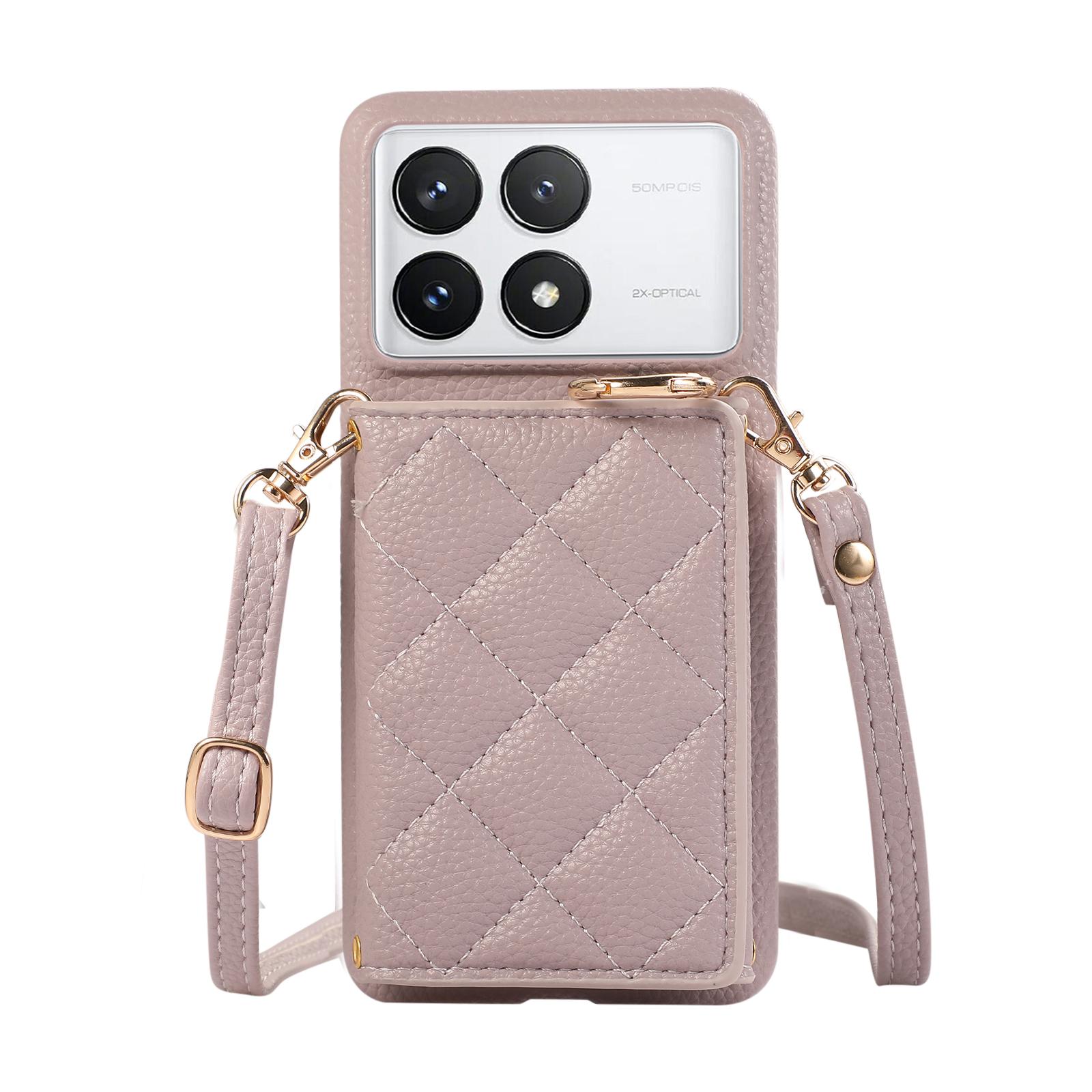 

Crossbody Cards Solt Wallet Leather Ring Holder Case For Xiaomi Redmi Note 13 Pro Plus 12 13C 13T POCO X6 NEO Triple Fold Cover For Redmi Note13 4G фиолетовый
