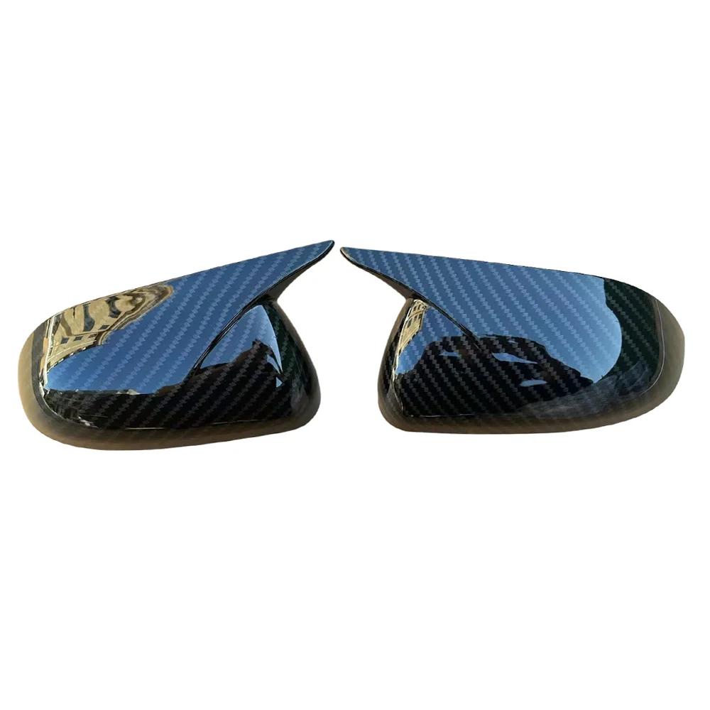 For KIA K2 KX CROSS 2017-2020 Car Sticker Rearview Side Mirror Cover Wing Cap Exterior Door Rear View Case Trim ABS Carbon Look