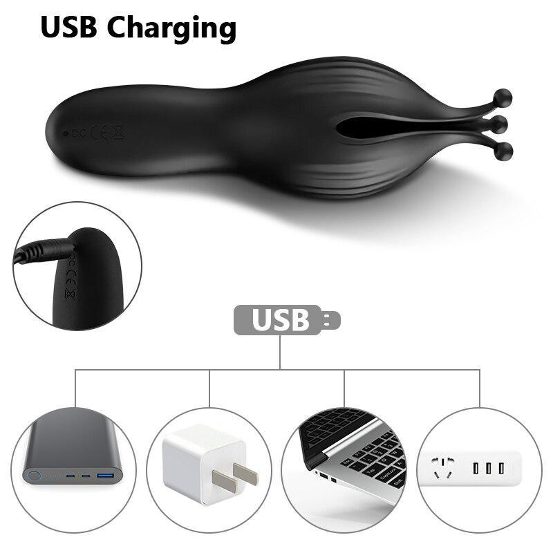 10 Modes Strong Penis Vibrator Glans Exerciser Delay Sex Toys for Flirting Men Male Penis Stimulate Masturbator Sex Products