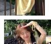 Yellow Fairy Flutter Sleeve Summer Dress for Girls - Slimming Mid-Length