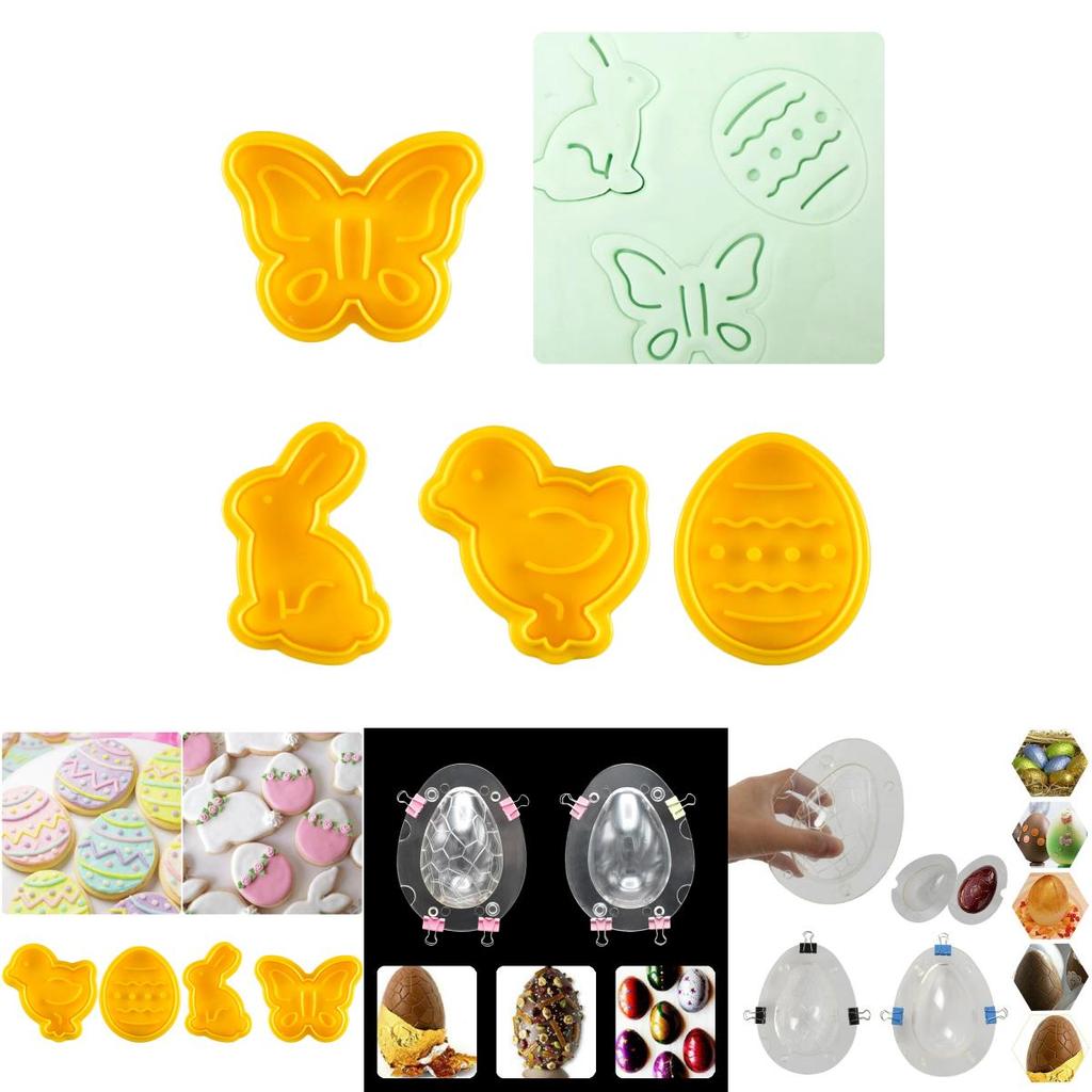 Large 3d Chocolate Easter Egg Moulds Durable And Reusable For Pastry Making