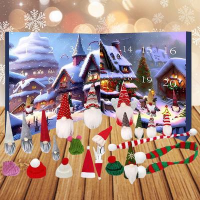 2024 Weihnachten Wichtel Feiertage Adventskalender Wichtelpuppen Weihnachtlicher Adventskalender Countdown-Kalender für Kinder Erwachsene
