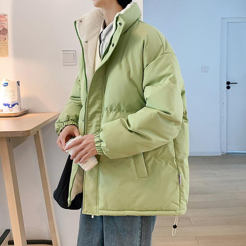 Men's Loose Casual Cotton Jacket Long Hip-Length Warm Winter Daily Coat