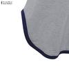 ZANZEA Herbst Damen Langarm Freizeit Dünn Mit Kapuze Pullover Langes Kleid