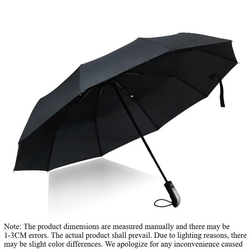 

10 Bone Semi-automatic Control Portable UV Resistant Compact Travel Windproof and Rainproof Men s and Women s Umbrella Iron&10K