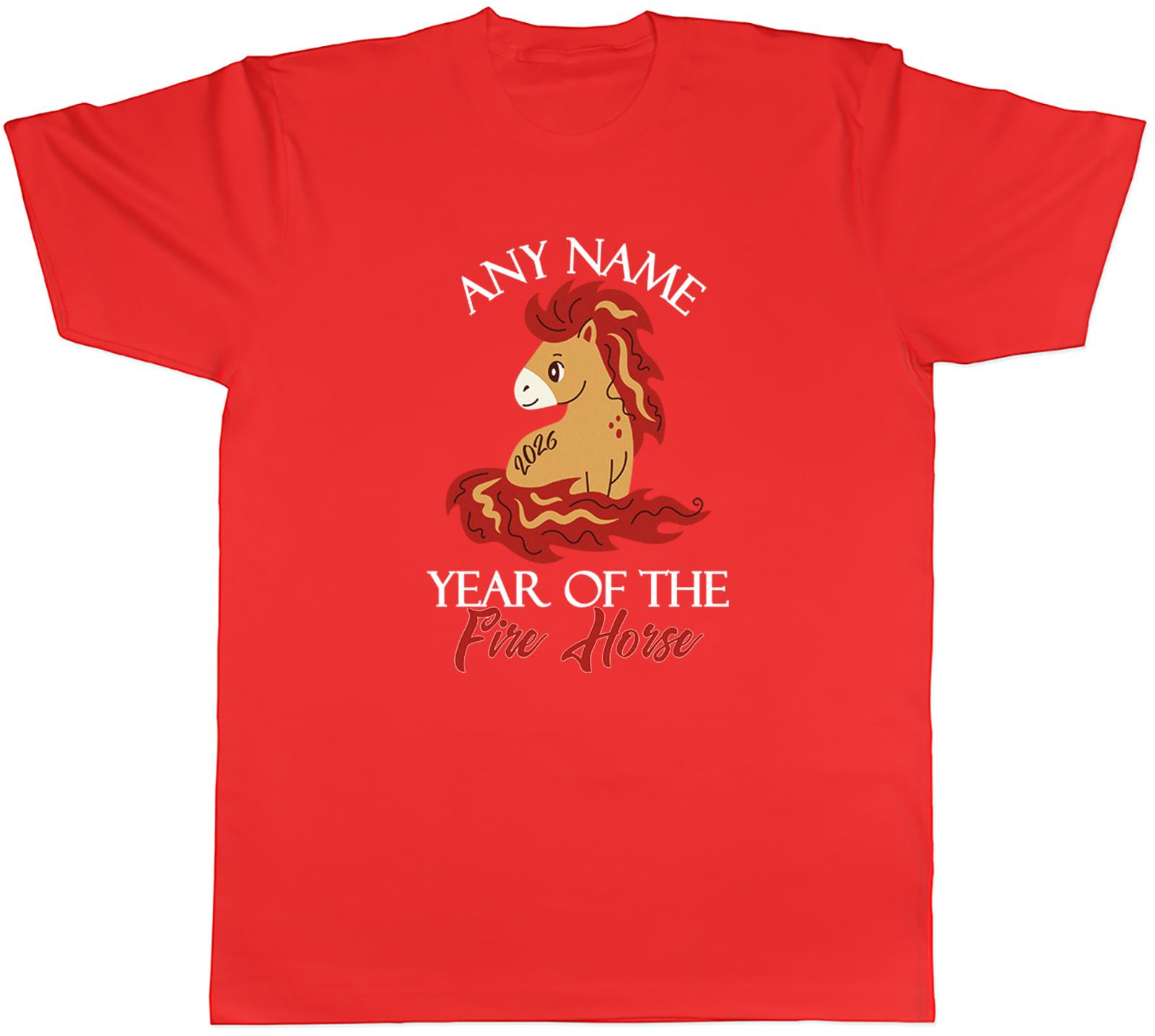 Personalised Chinese New Year 2026 Firehorse Unisexs TShirt Tee Gift Top S