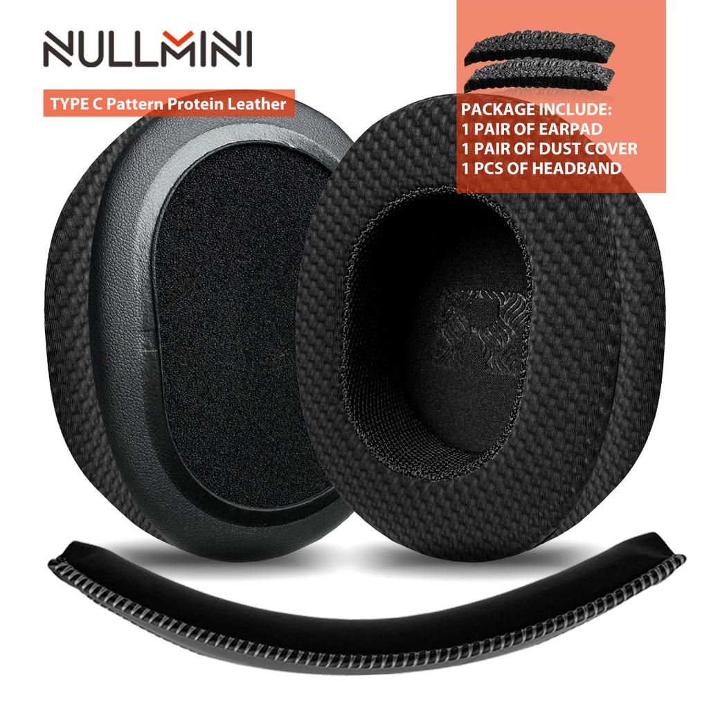 Nullmini Earpads Suitable for HyperX Cloud 1, 2, Silver, II, Core, Alpha S Headphones Replacement Ear Cushion Pads Headband