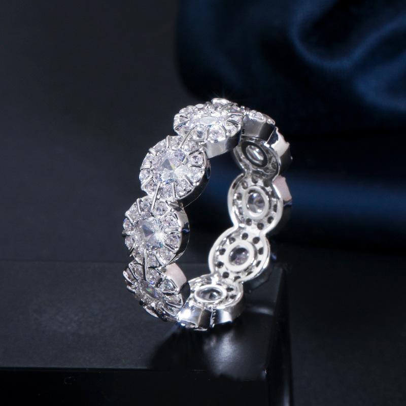 J0114 Diamond Ring Micro Zircon Gold Plating