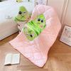 Doublesided Cute Big Eye Zongzi Blanket For Home Decor And Office Comfort