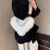 Special-shaped Love Bag Women's New Imitation Fox Fur Armpit Western-style All-matching Single-shoulder Chain