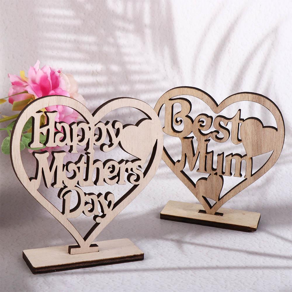 Embellishments For Mom Freestanding Perfect Gift Heart Plaque Plaque Gift Ornament Hollow Ornament