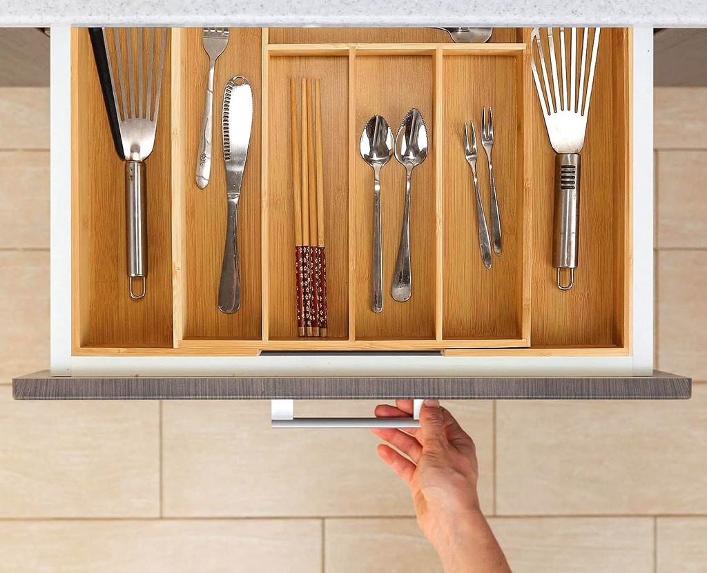 Ikar Bamboo Cutlery Organizer