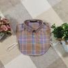 Plaid Women Shirt False Collars White  Removable Lapel Collars For Women Fake Collar Women Detachable Collars Nep Kraagie