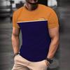 Summer Round Neck 3D Line Logo Print Top Fashionable Casual Short Sleeved Men's T-shirts