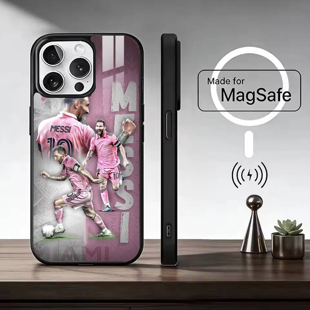 Fußball M-MESSi Coole Handyhülle Für iPhone17,16,15,14,13,12,11 Plus,Pro Magnetisch Für Magsafe Kabelloses Laden