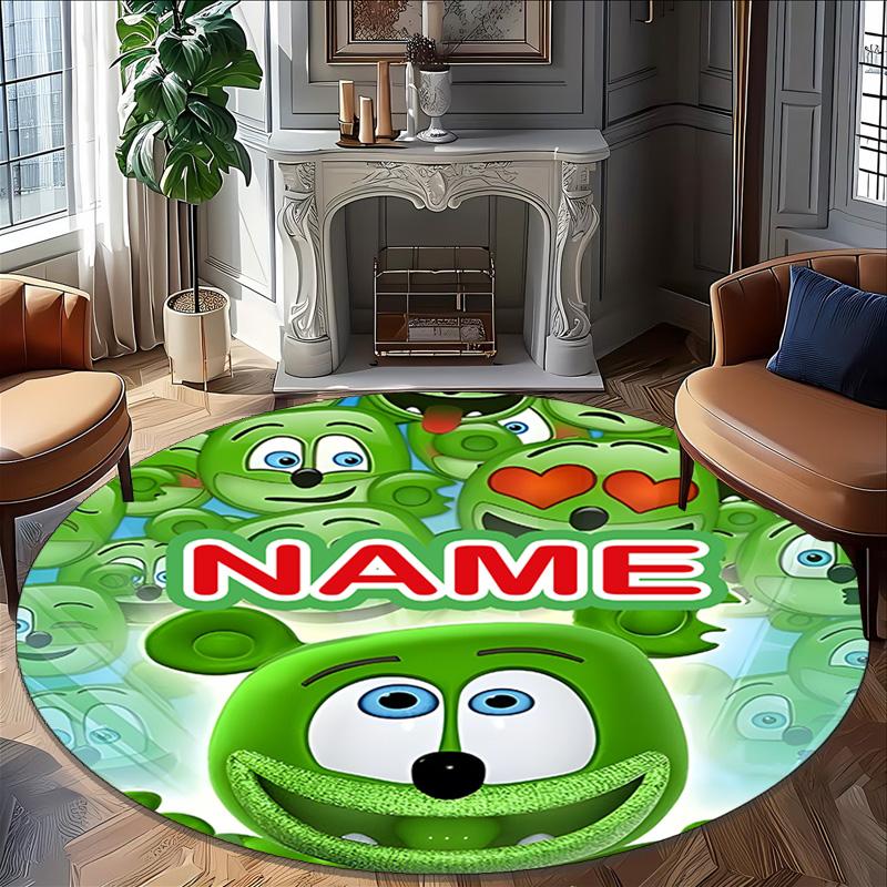 Personalized Gummibar friends Round Chair Office Rug - Perfect for Mat, Office Chair & More - Ideal Gift for Birthdays and Holidays
