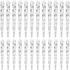 12/24pcs  5.1"/ 13cm Christmas Tree Hanging Acrylic Crystal Icicle Ornaments for Christmas Ornaments Clear Plastic Icicles