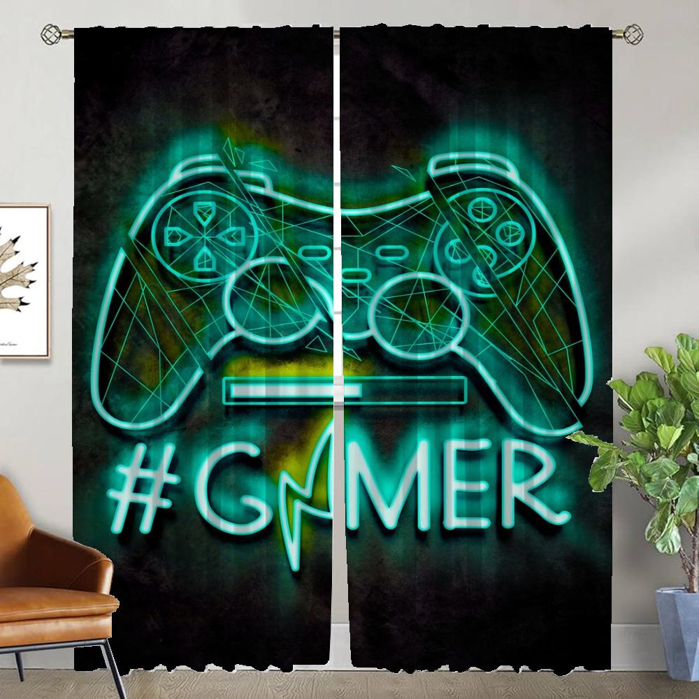 

Кухонные шторы 2 шт. Playstationes Домашний интерьер Шторы для камеры Перегородка Гостиная Шторы Оттенки Тюль для спальни W50xH70cmx2pcs-CL