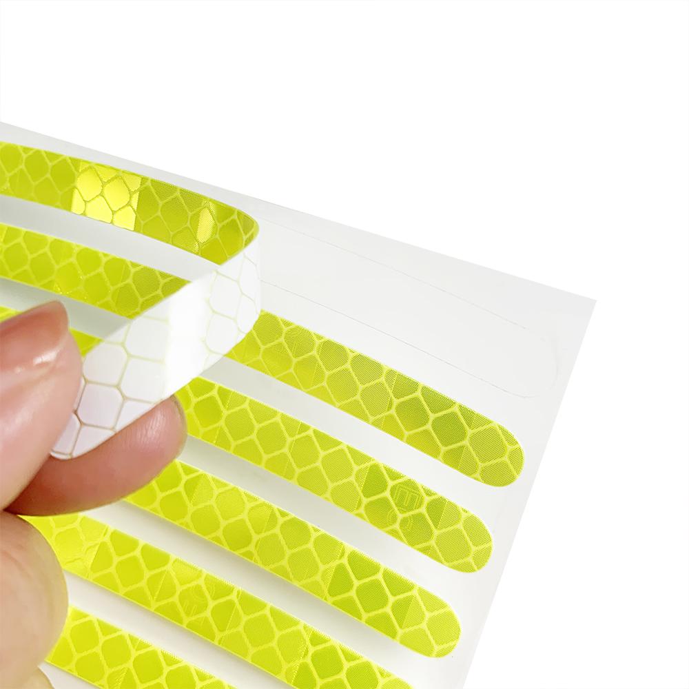 Cars Rims Tire Reflective Tape Car Wheel Hub Reflective Stripes Decorative Stickers Auto Florescent Tapes for Motorcycle Rim