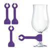 4 Pieces Hanging Kitchenware Flushing Fixing Clip Anti-Slip Goblet Holder Under Cabinet
