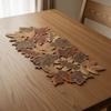 Rustic Style Maple Leaf Placemat Hollow Design Autumn Harvest Table Mat Tablecloth  Banquet
