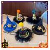 Halloween Wizard Veil Hair Clip with Bat and Pumpkin Headwear