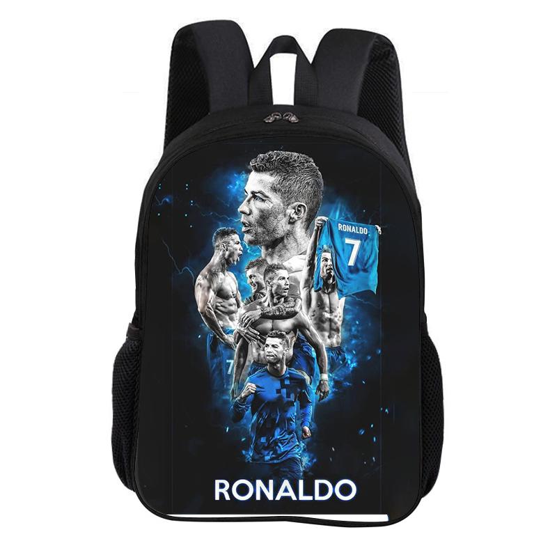 Ronaldo School Backpack CR Football Star Rucksack Child Bookbag Knapsack Fashion Schoolbag Football Sports Backpack Kids Gift