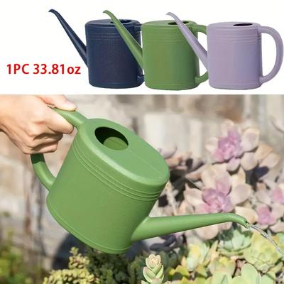 1pc Watering Can Suitable for Gardens And Indoor Plants, Made of Plastic, User-Friendly Gardening Tool, Farmhouse-Style