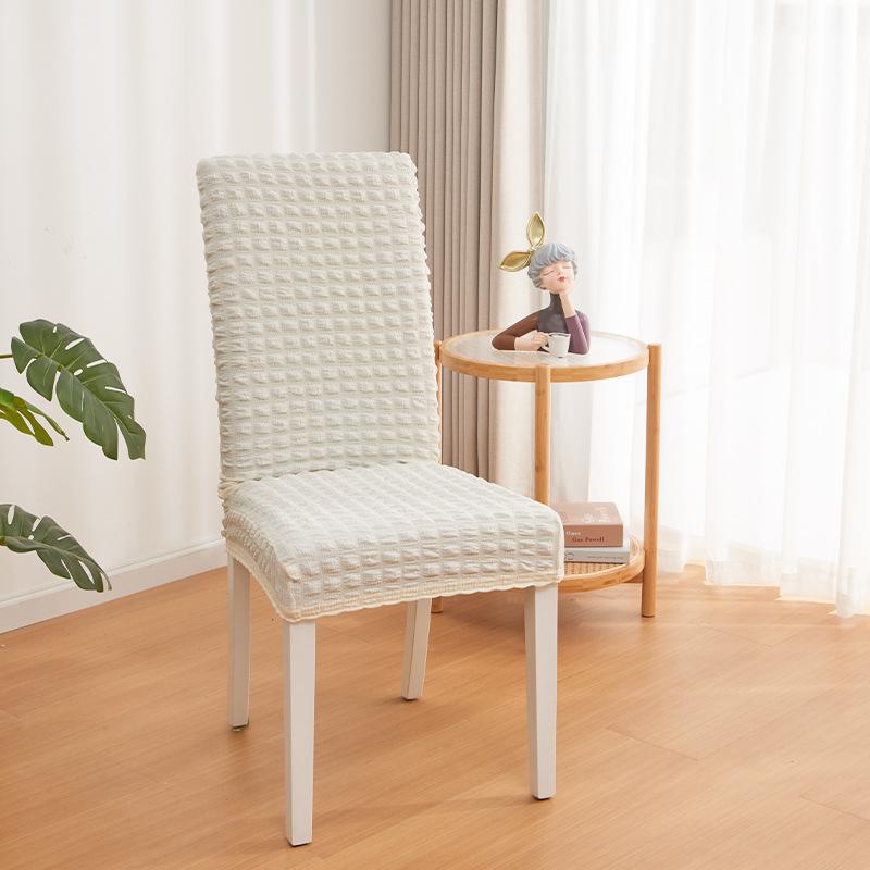 

Потовщений Тривимірний Бульбашковий Пряжі Чохол для Стільця Еластичний Табурет Універсальний Всеохоплюючий Еластичний Цілісний Протизабруднюючий Чохол для Стільця-Табурета L [55-65cm] вершковий