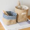 Cotton Linen Jute 3-Pocket Storage Hanging Bag