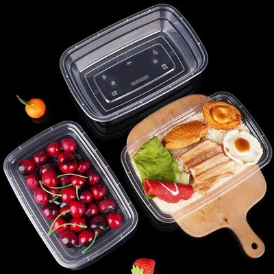 Disposable Rectangular Meal Boxes with Lids