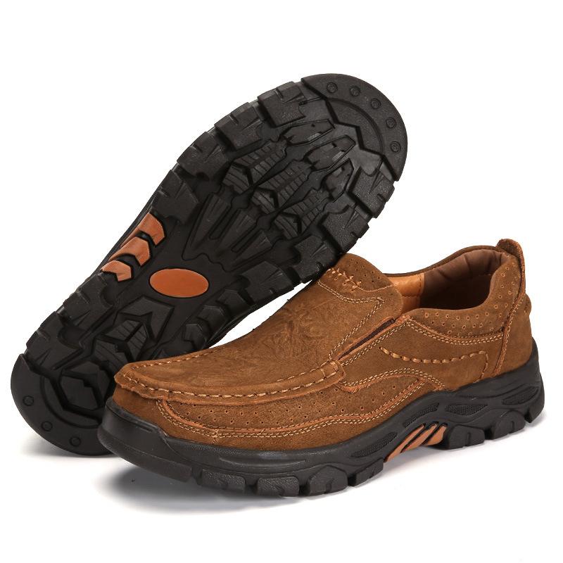 Men's Shoes Autumn and Winter New Genuine Leather Shoes Outdoor Matte Leather Sports Casual Platform Leather Shoes