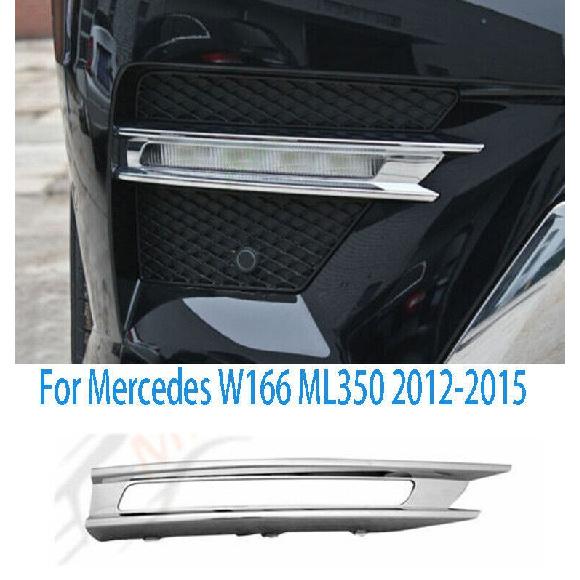 For Mercedes W166 ML350 2012-2015 Right Side Front Fog Light Chrome Trim Bezel