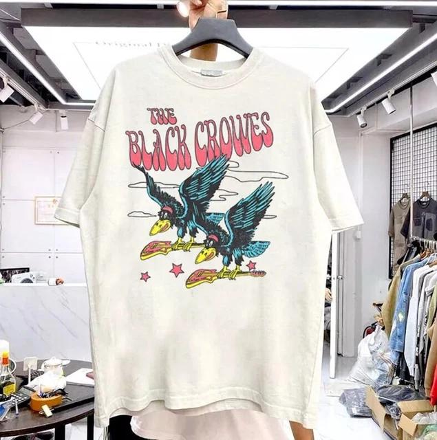 The Black Crowes Flying Crowes White Short Sleeve Unisex T shirt Reprint Unisex T-Shirt M