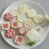 Set of 6 Plum Blossom Mooncake Molds - 50g, Hand-Pressed, 3D, Five-Petal, Six-Branch Design