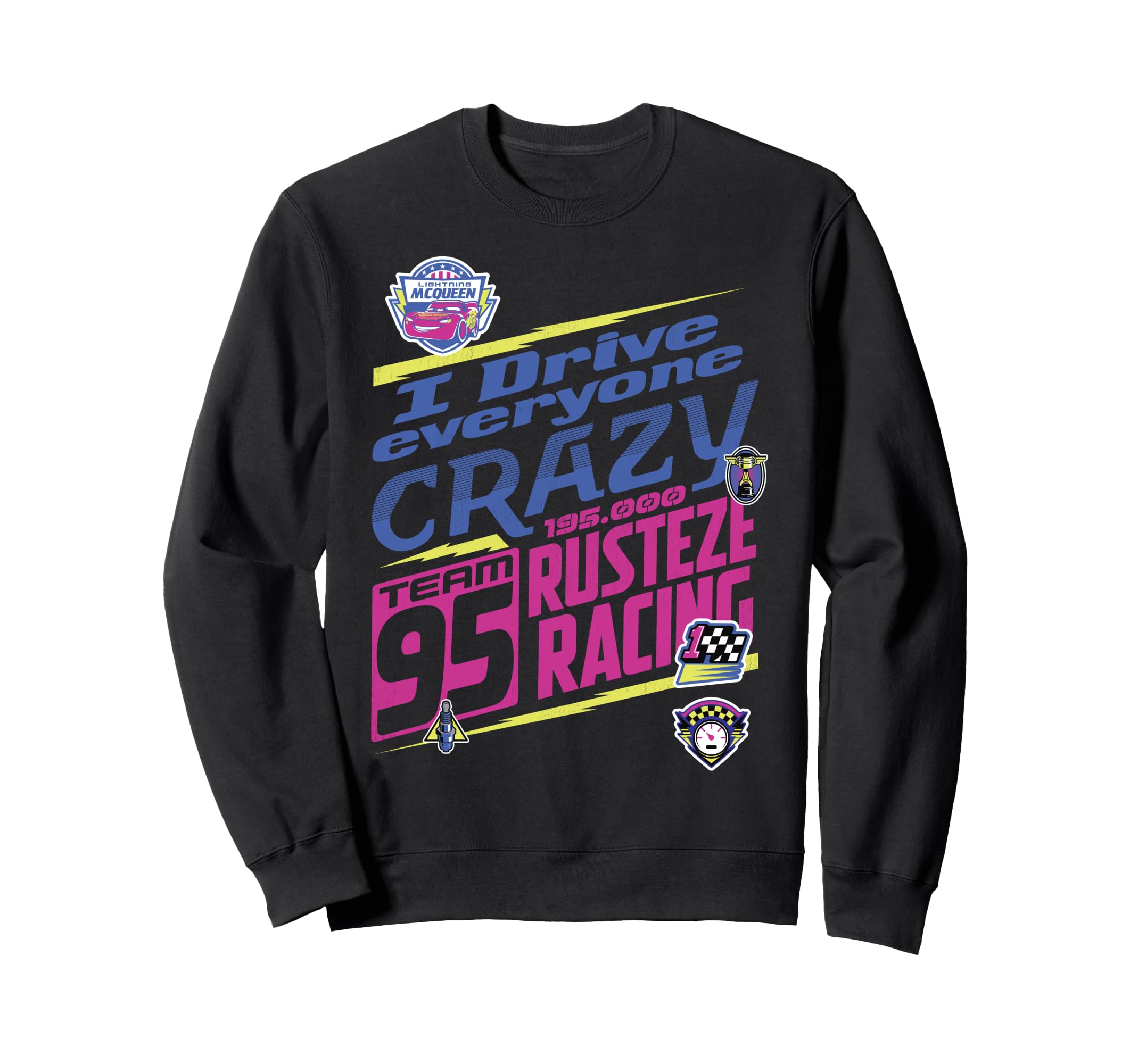 

Disney Pixar Cars 95 Lightning McQueen Rusty s Racing Logo Sweatshirt